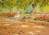 Park Canvas Paintings - Terrace Prospect Park